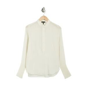 Rag & Bone Maris Popover Silk Blouse Women's White Size S